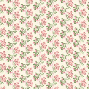 Cloud 9 Fabrics Organic Cotton - Summer Garden Heritage Garden Red