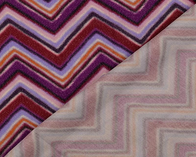 Viscose Digital Zigzag - Purple - Image 2