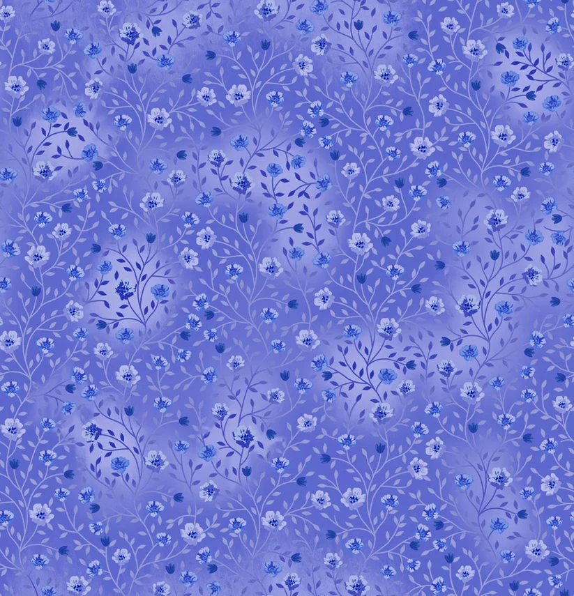 FIN Fabrics - Bloom and Blend: Periwinkle