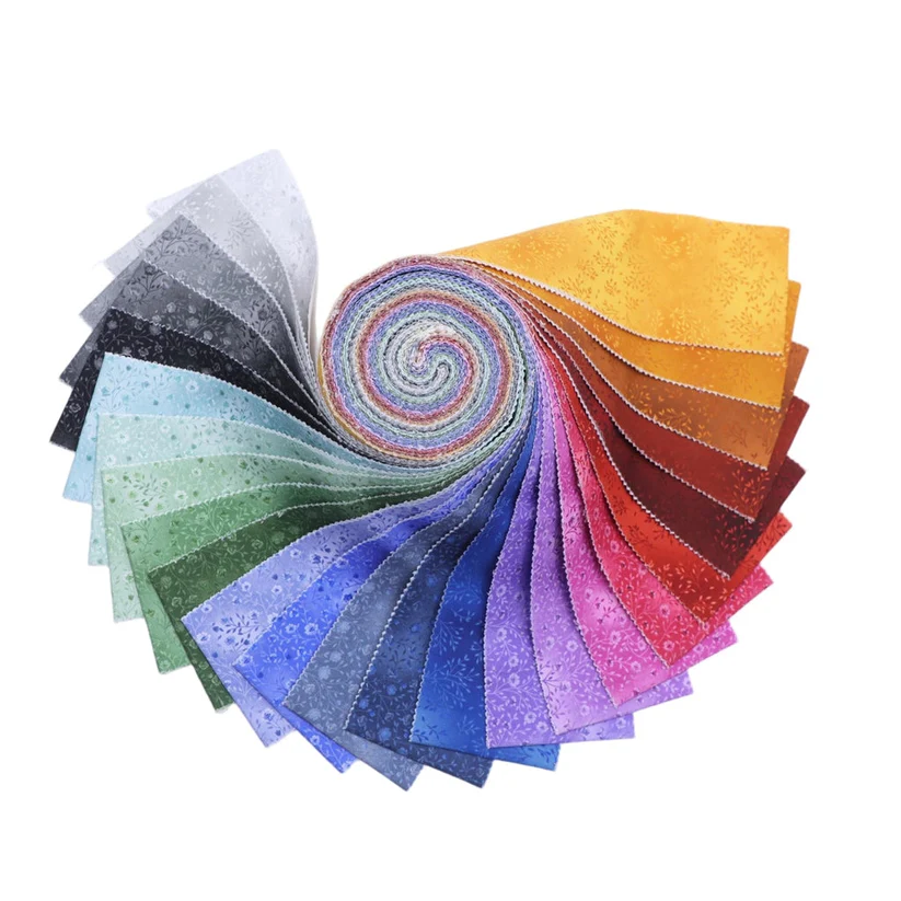 FIN Fabrics - Bloom and Blend: 25 Piece Stitching Strip Roll