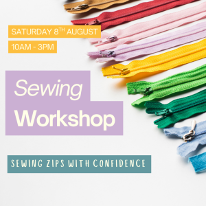 Sewing Zips Workshop with Debbie Shore & Suzie Duncan - 8th August 2026