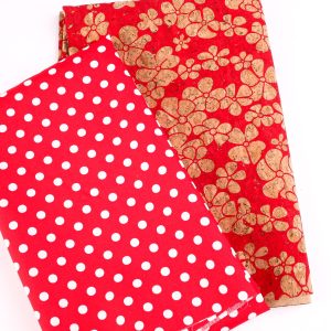 Perfect Pairs! 2 x Fat Quarter Pack - Red Floral Cork and Spot