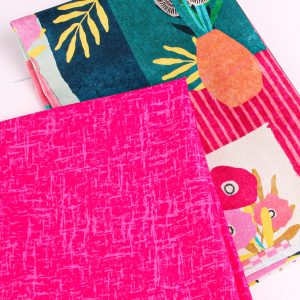 Perfect Pairs! 2 x Fat Quarter Pack - Canvas Pink Vases plus Pink Blender