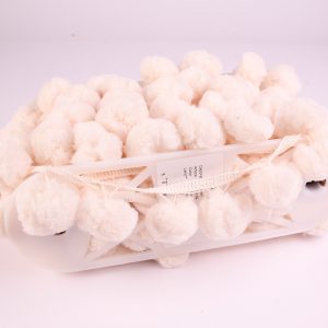 10m Jumbo Pom Pom Trim - Cream