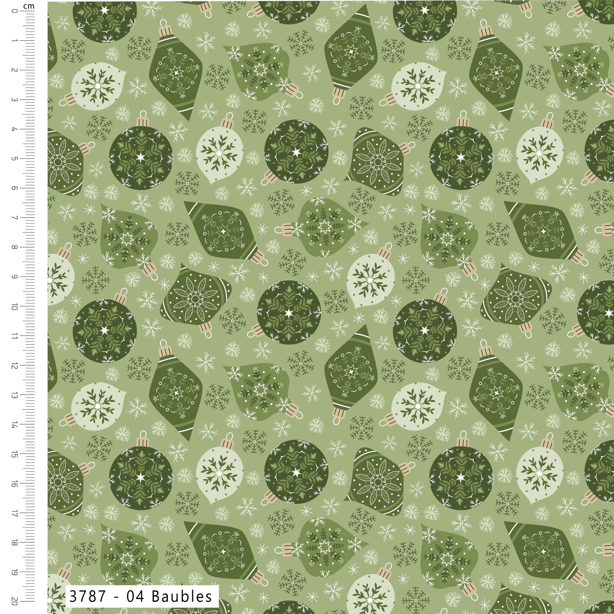 NEW Craft Cotton Co. Scandi Spirit - Baubles Green