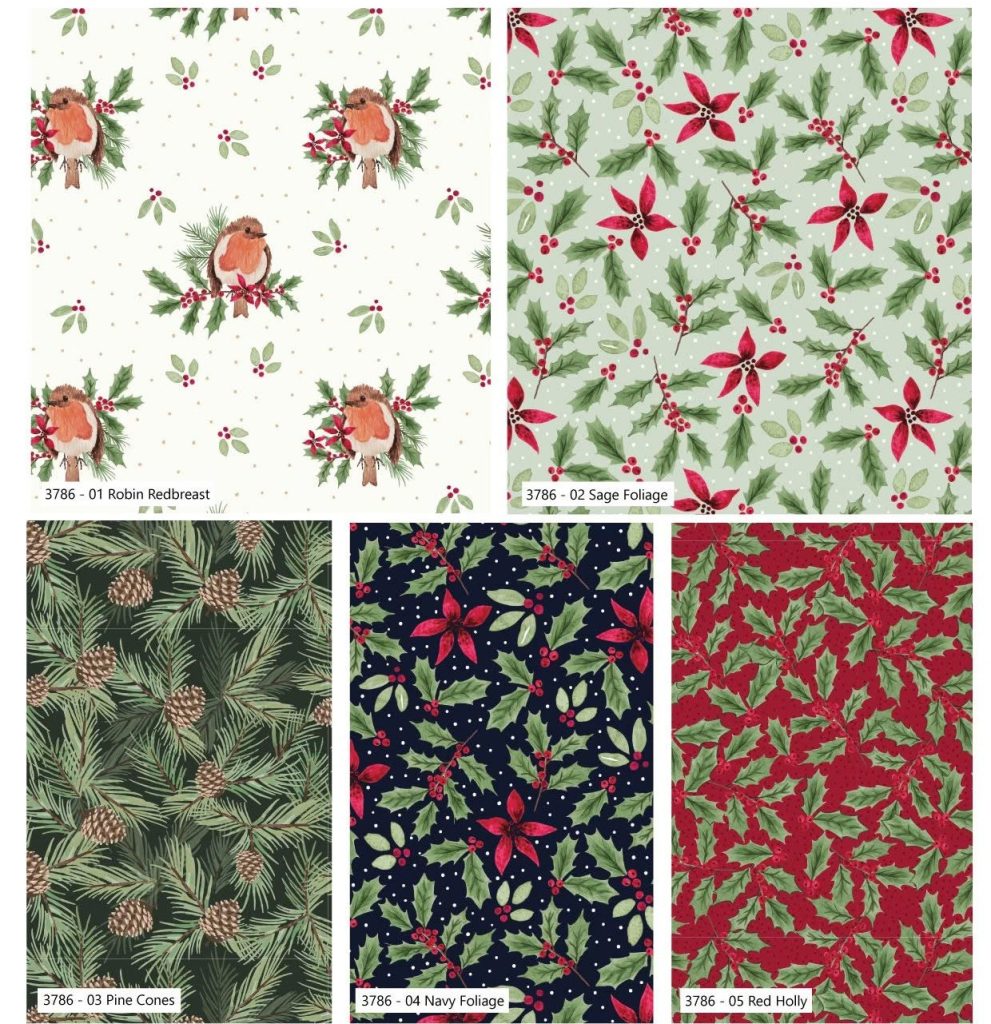 NEW Craft Cotton Co. Merry Little Robin Fat Quarter Pack