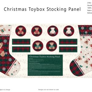 NEW Craft Cotton Co. Christmas Toy Box Stocking Panel