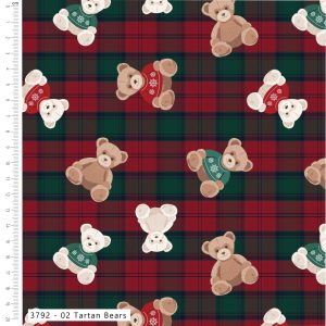 NEW Craft Cotton Co. Christmas Toy Box - Tartan Bears