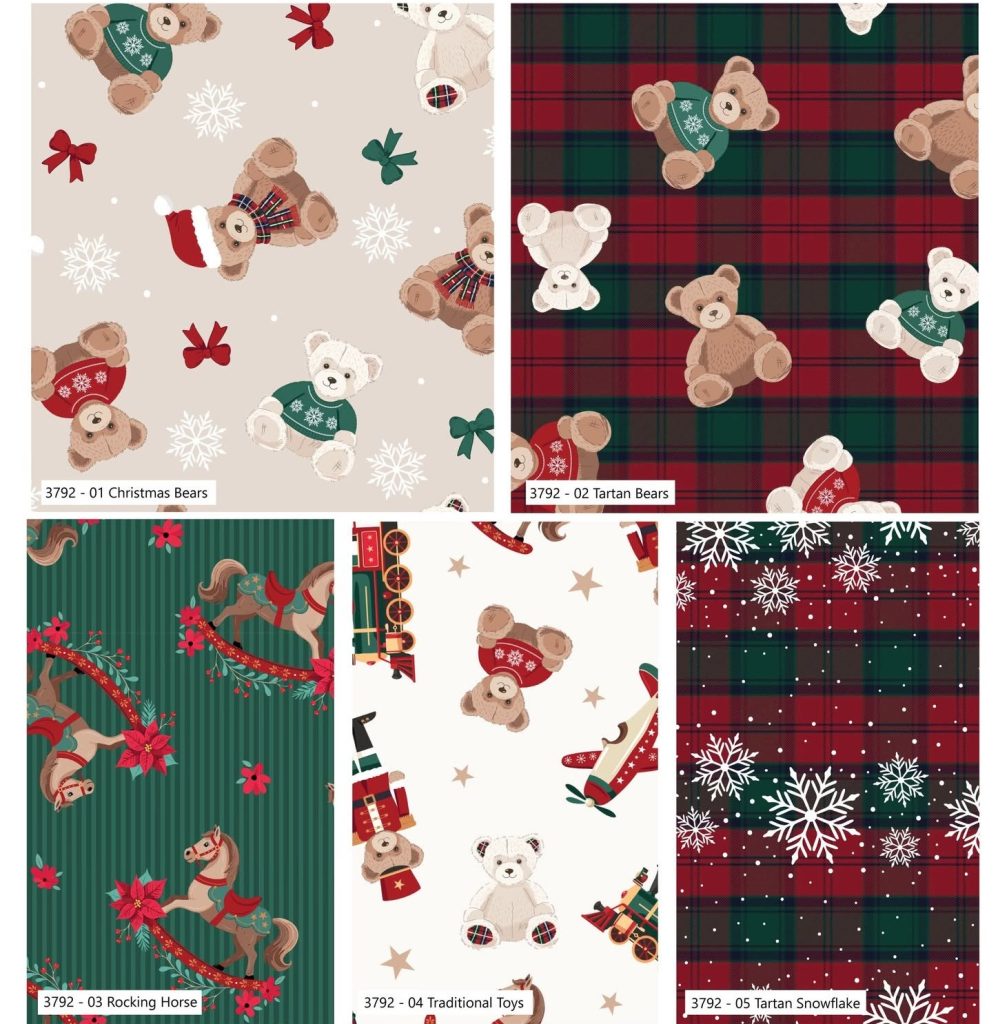 NEW Craft Cotton Co. Christmas Toy Box 5 Fat Quarter Pack