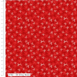 NEW Craft Cotton Co. Frosty Heights - Ditsy Bows Red