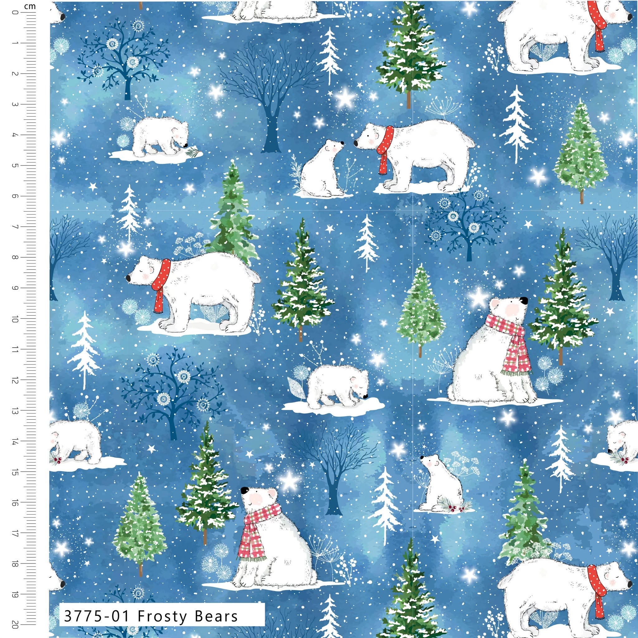 NEW Craft Cotton Co. A-Roar A-Frost - Frosty Bears by Susan Wheeler