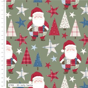 NEW Craft Cotton Co. Holly Jolly Patch - Jolly Santa