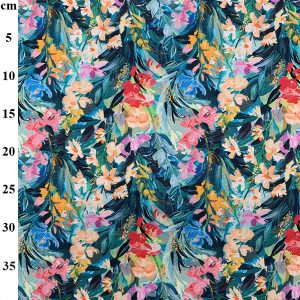 Cotton Poplin - Painted Flowers