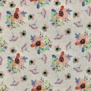 Cotton Rich Panama - Botanical Flowers