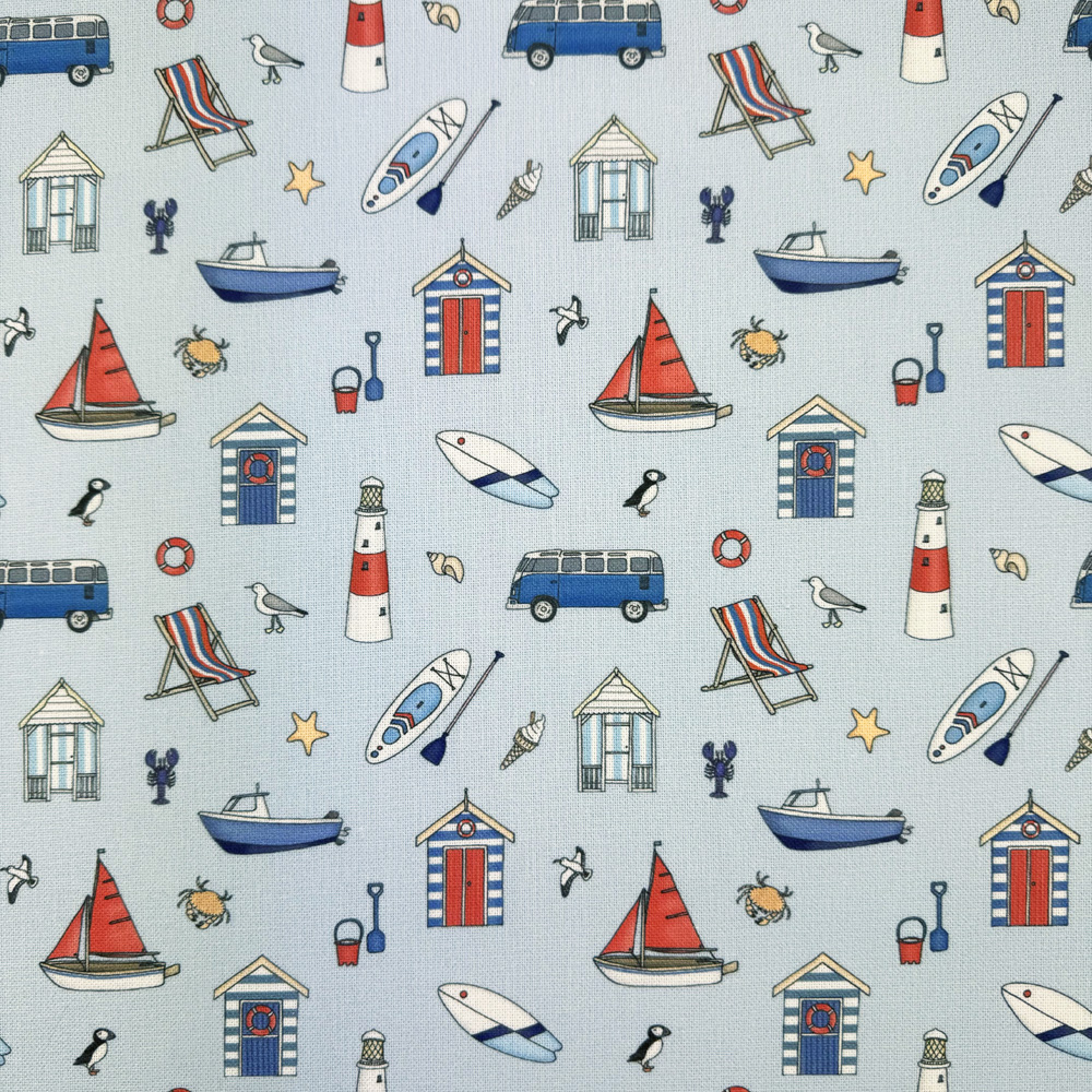 Cotton Panama - Seaside Stories Blue