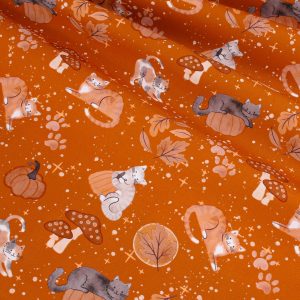 Camelot Fabrics - Pumpkins and Paws Forest Witch Familiars