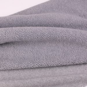 Faux Sherpa Fleece Fabric - Grey