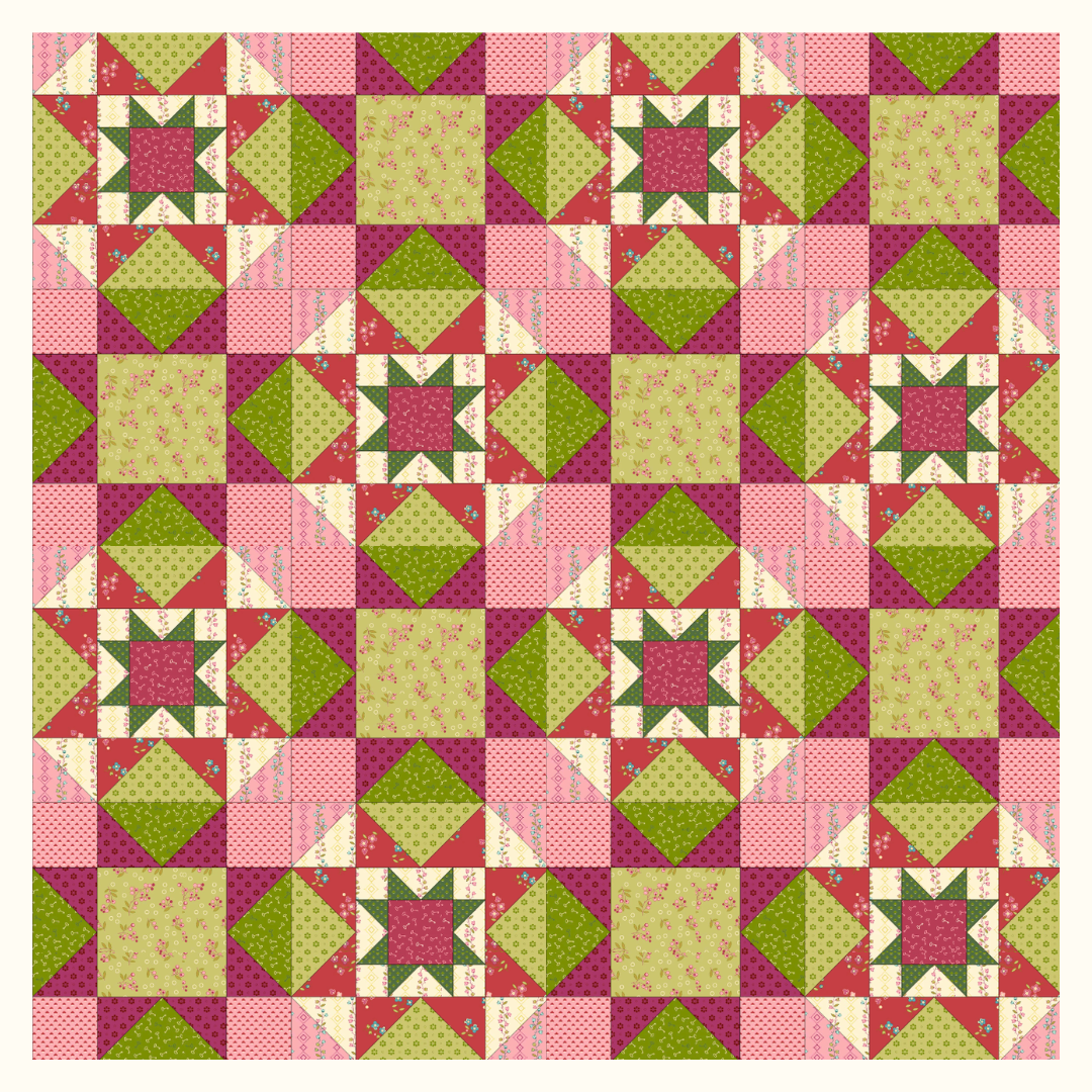 Cottagecore Star Quilt Pattern - PDF Download - Image 2