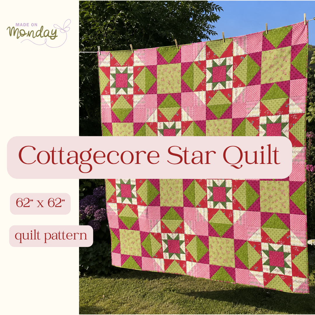 Cottagecore Star Quilt Pattern - PDF Download