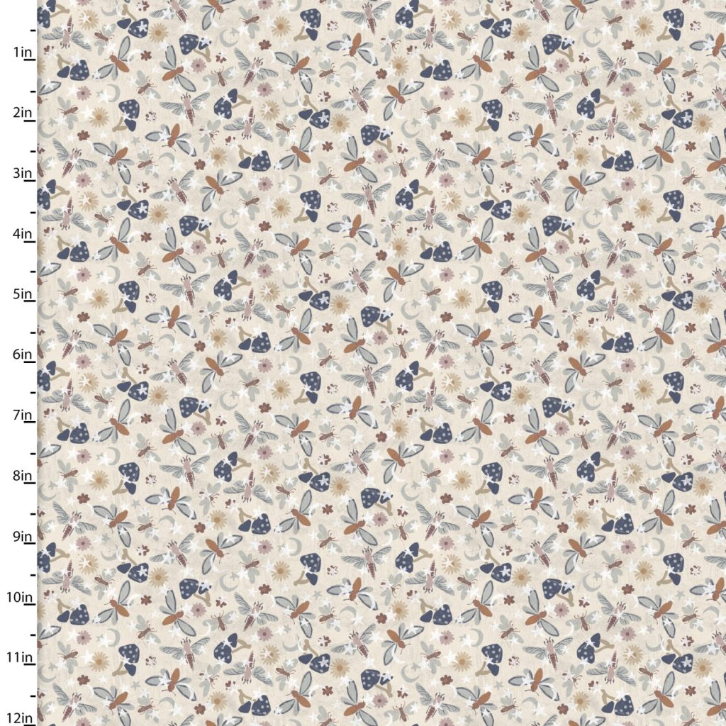3 Wishes Fabrics - Midnight Prowl Starlit Grove