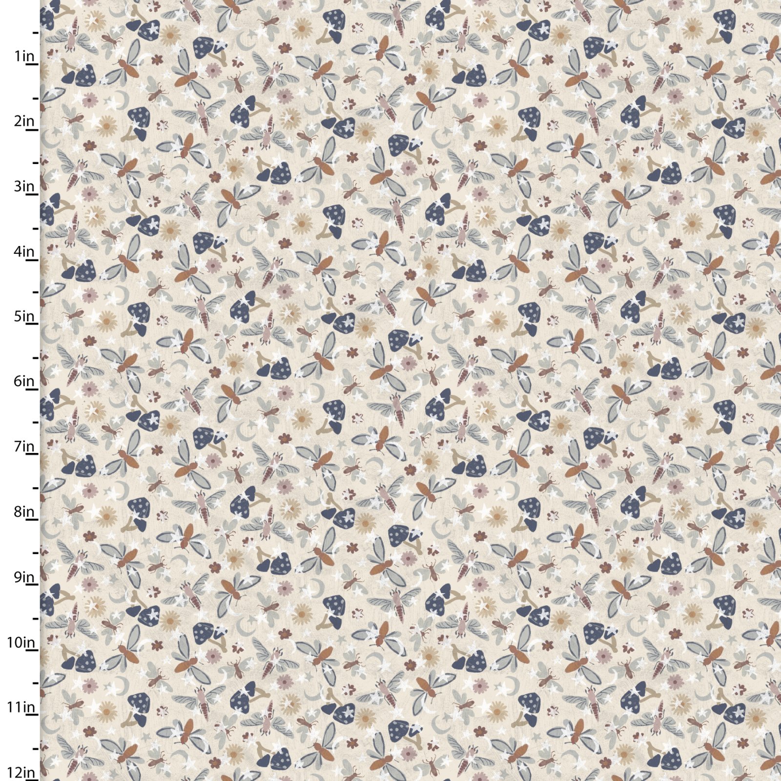 3 Wishes Fabrics - Midnight Prowl Starlit Grove