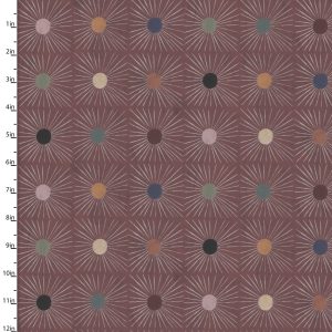 3 Wishes Fabrics - Midnight Prowl Sunburst Mosaic