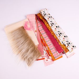 Half Yard Sewing Club Member Project - Patch the Pumpkin Gnome Kit - Pink/Orange