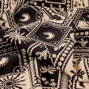 Nou Postcard Viscose Crepe - Black