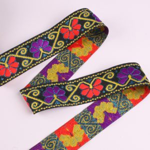 Floral Trim on Black