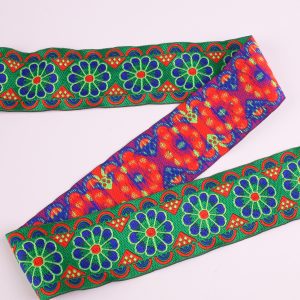 Green and Red Flower Trim