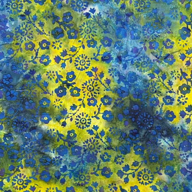20% off Batiks - Green and Blue Floral