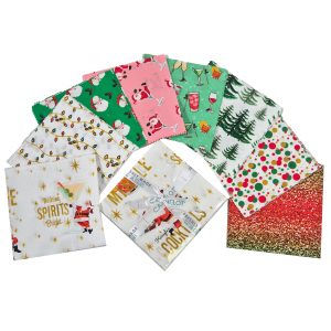 Camelot Fabrics - Santa Social Club 5″ Charm Pack