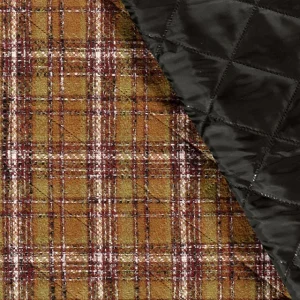 Quilted Fabric - Tartan Print Orange