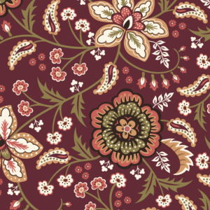 Viscose - Kimberley Hind Folklore Bloom Folk Bloom Burgundy