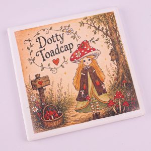 Fabric Faeries Ceramic Tile Coaster - Dotty Toadcap