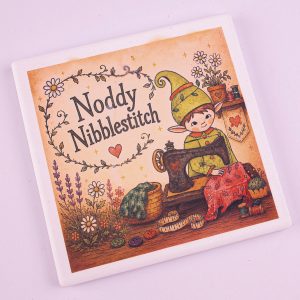 Fabric Faeries Ceramic Tile Coaster - Noddy Nibblestitch