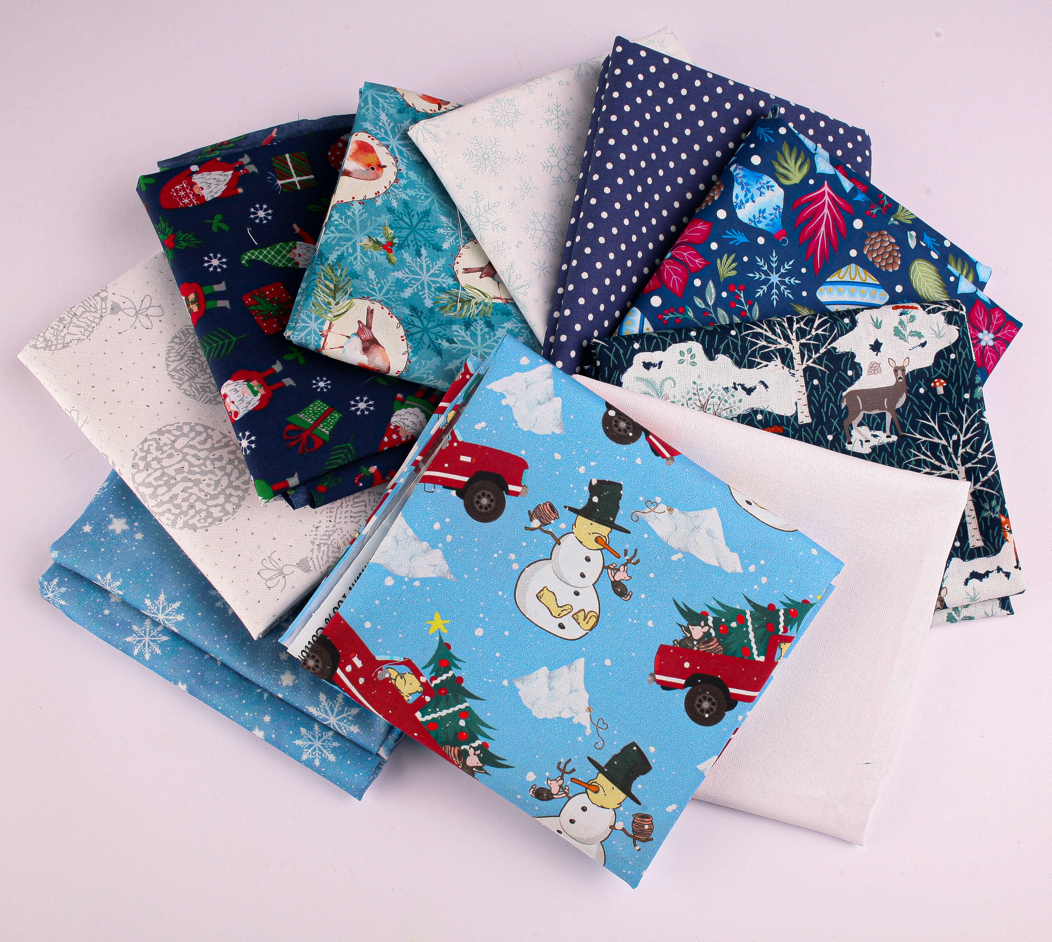 Mystery Bundle- Ten Fat Quarters - Cool Christmas