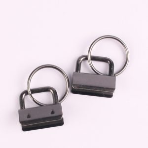 Key Fob - 25mm - Gunmetal - Pack of Two