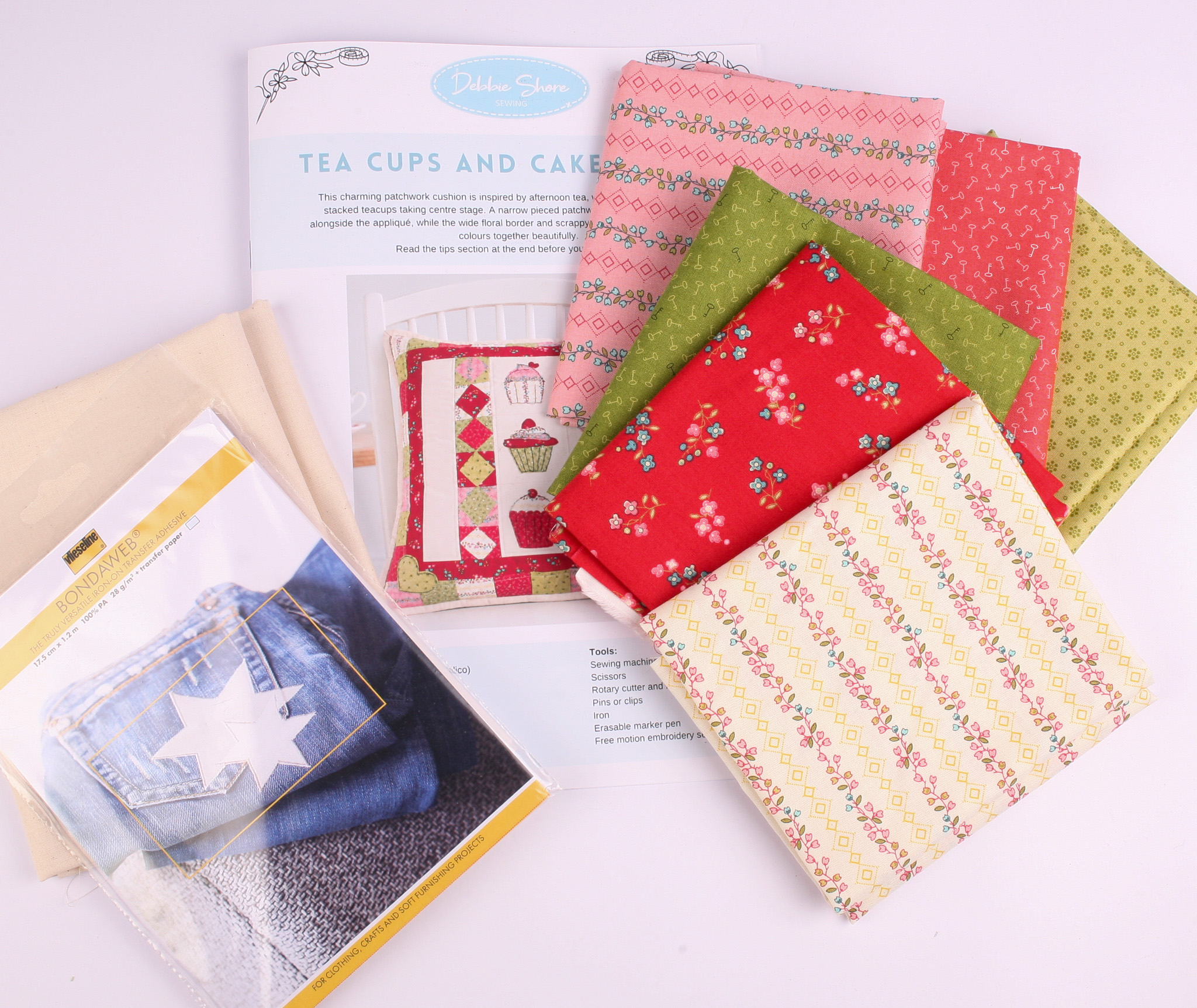 Tea Cups and Cake Cushion Cover - Kit