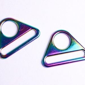 38mm Triangle Connector - Rainbow - Pack of 2
