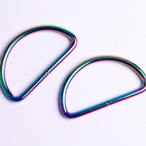 38mm D Ring - Rainbow - Pack of 2