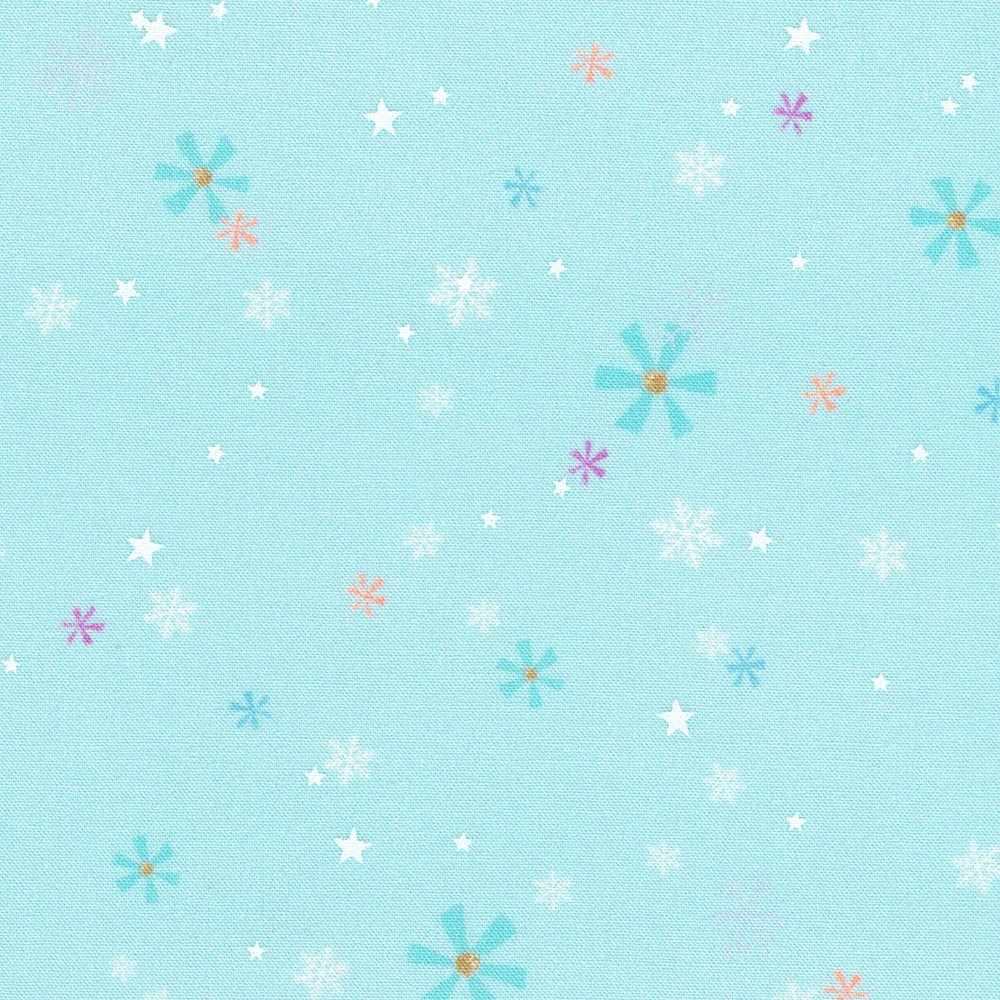 Robert Kaufman Fabrics: Wintertime - Christmas Snowflakes Blue