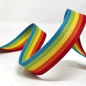 1" Wide Webbing for Bag Handles - Rainbow