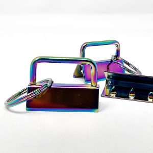 Key Fob - 25mm - Rainbow - Pack of Two