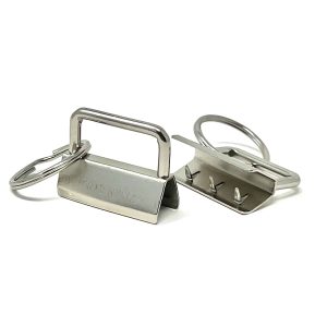 Key Fob - 25mm - Silver - Pack of Two
