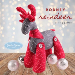 Rodney the Reindeer Sewing Pattern by Debbie Shore - PDF Download