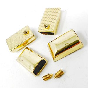 Metal Zip Ends - Pack of Two - Gold