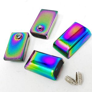 Metal Zip Ends - Pack of Two - Rainbow