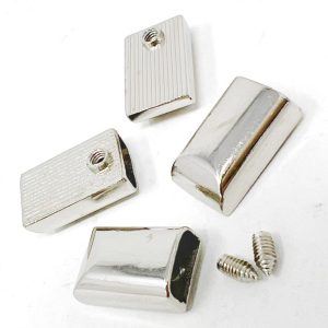 Metal Zip Ends - Pack of Two - Silver