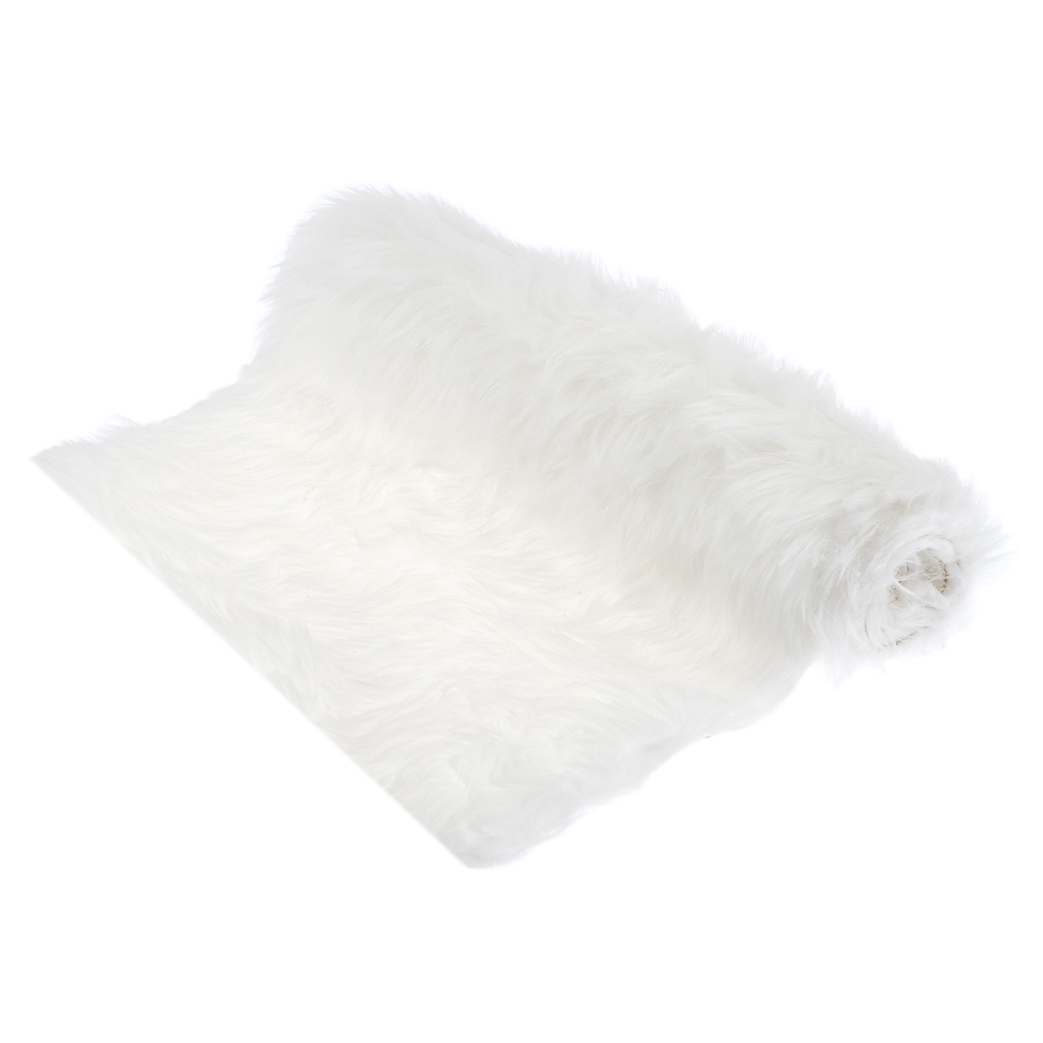 Faux Fur Trim Roll - 1m x 30cm White